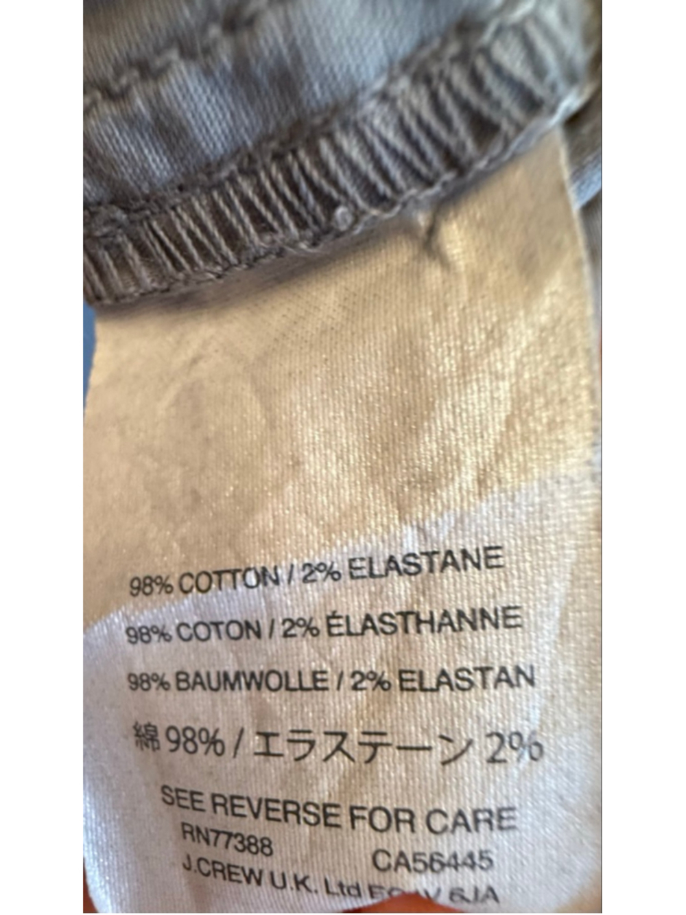 J.Crew Chino 6” Shorts Size 12 Blue Gray - Picture 5 of 9